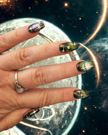 Pretty Pressed Nail Set — Cosmic Crush