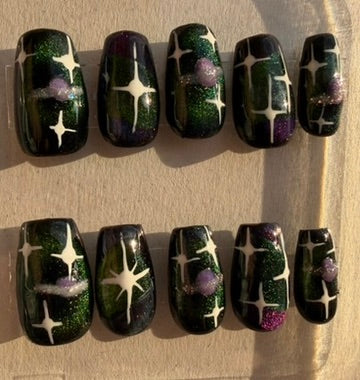 Pretty Pressed Nail Set — Cosmic Crush